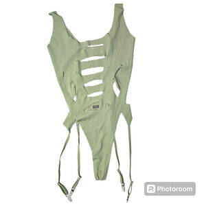 Forplay Green Cutout Bodysuit